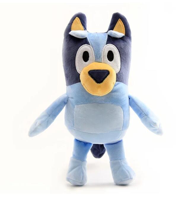 All'ingrosso e al dettaglio 28 cm cucciolo famiglia arancione blu cappotto cane genitori bambola di peluche giocattoli regalo carino