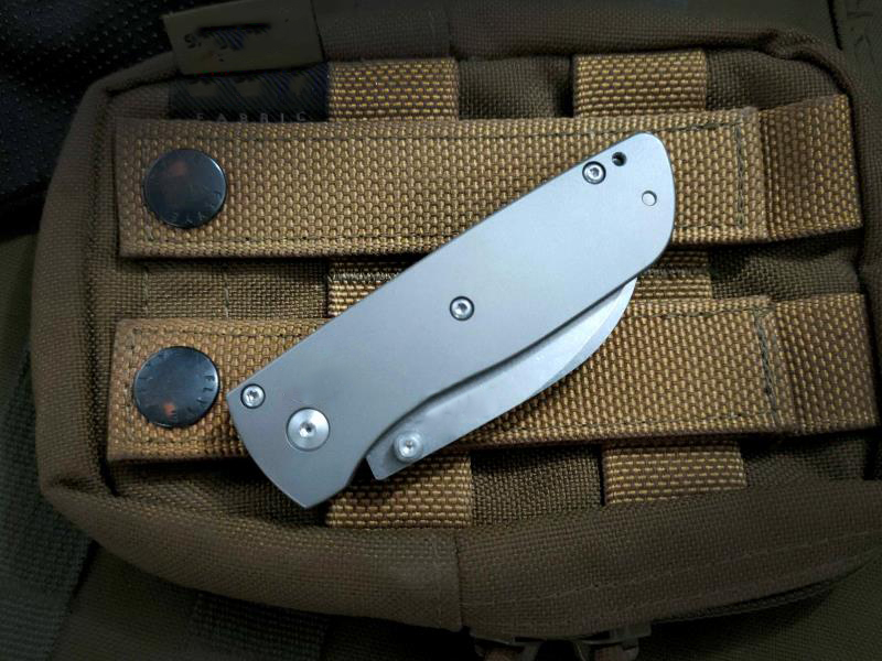 Titanium Alloy Handle BM 535 Folding Knife Outdoor Camping Mini Pocket Knives Self-defense Tool
