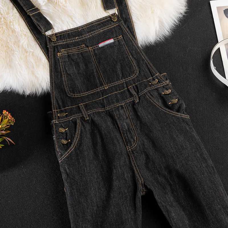 Men's Pants Bib Overalls For Man Suspender Cargo Pants Men's Jeans Jumpsuits High Street Autumn Fashion Denim trousers Male Plus Size S-4XLL2402