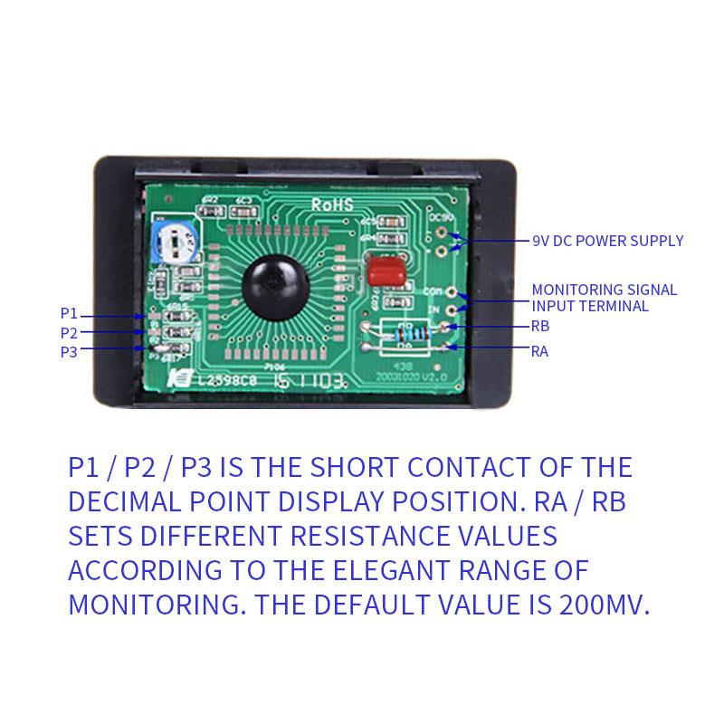 DC Dijital Panel Metre PM438 Serisi Modül Metre Elektrik Enstrümanları Mini Paneller Tablo PM 438 Fabrika Ölçüm Analiz Araçları için Test Voltajı