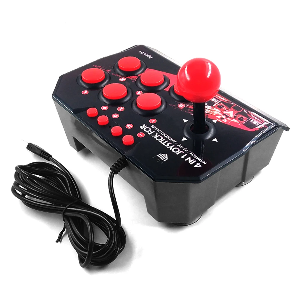 Joysticks 4in1 USB C Wired Receiver Controller USB Joystick Gamepad für Nintendo NSwitch/PS3/PC/Android Spiele Konsole Zubehör