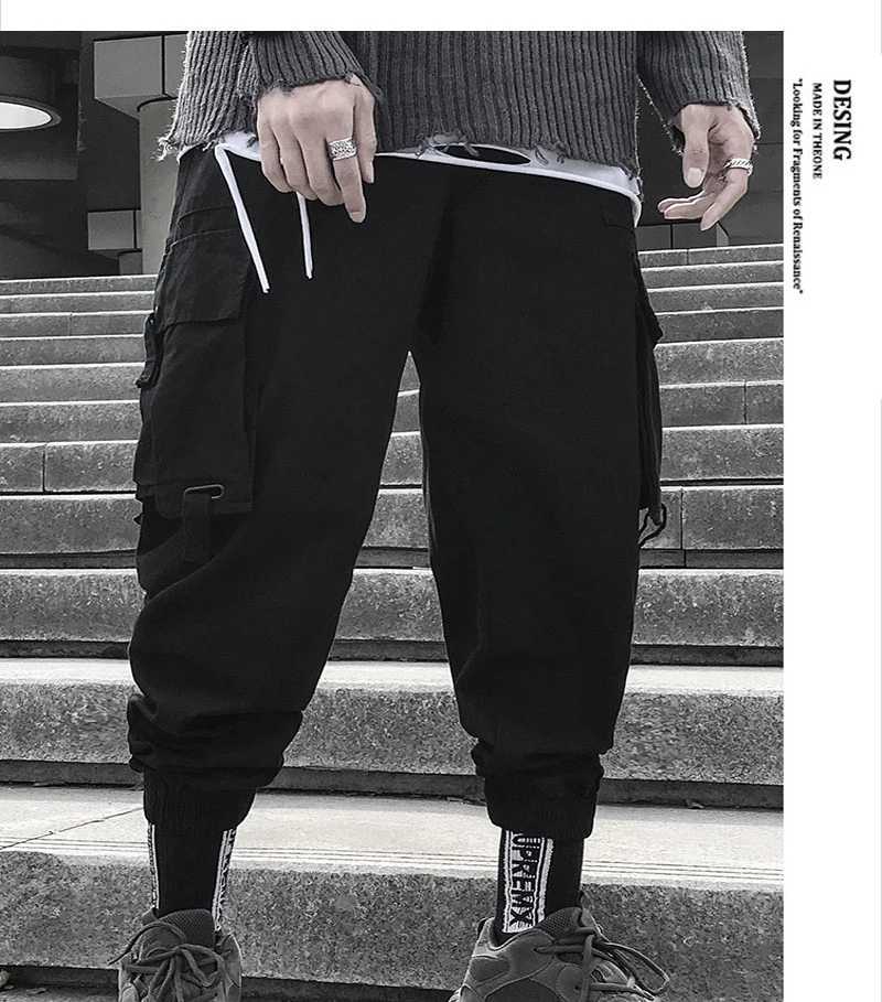 Men's Pants New Men's Sweatpants Loose National Fashionable Foot Binding Comfortable Casual Fashion Overalls Mens Male Trousers StreetwearsL2402