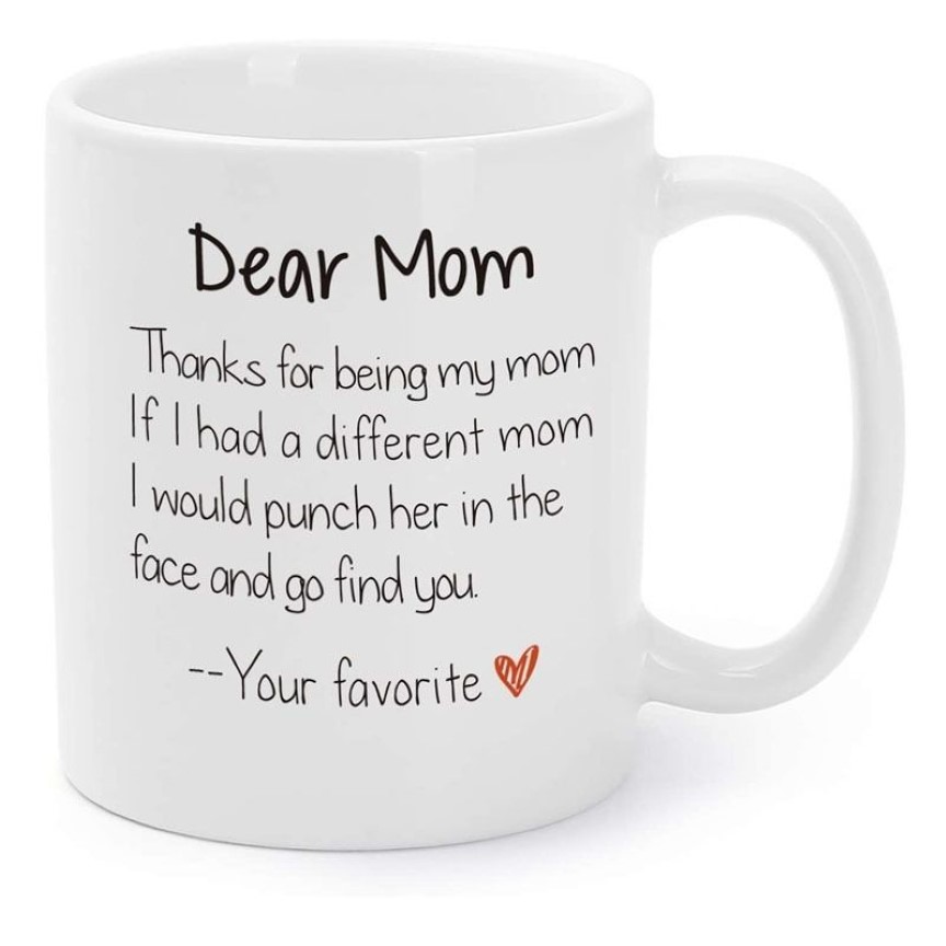 Tazas de regalo del día de San Valentín para madre Mamá divertida Navidad Regalos de cumpleaños navideños Gracias por ser mi mamá Mordaza Tazas de té y café 11 O T2298G