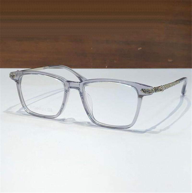 Nuovo design della moda classico occhiali ottici quadrati 8261 montatura in acetato con montatura in titanio modello drago aste occhiali trasparenti stile retrò semplice