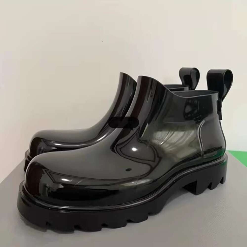 Bvboth – bottes de pluie courtes pour hommes et femmes, semelle épaisse, antidérapantes, capote, mode Couple, couleurs d'eau, chaussures rehaussées, taille 45