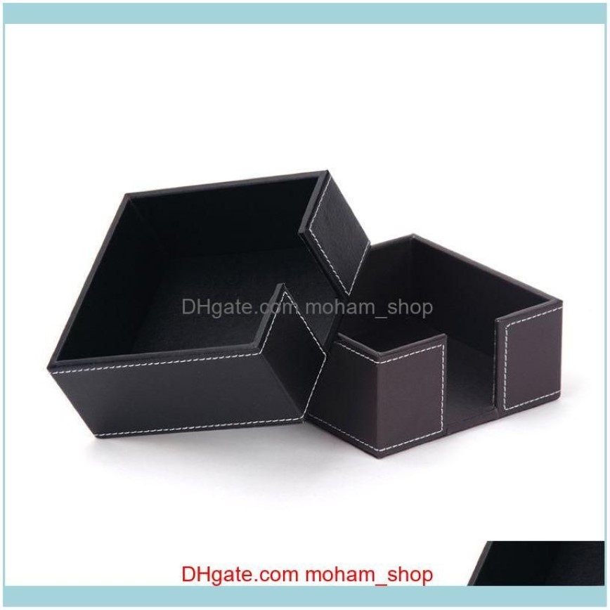 Boxes Napkins Decoration Aessories Kitchen Gardenpu Leather Square Cocktail Napkin Holder Tissue Box Paper Serviette Dispenser Bar293c