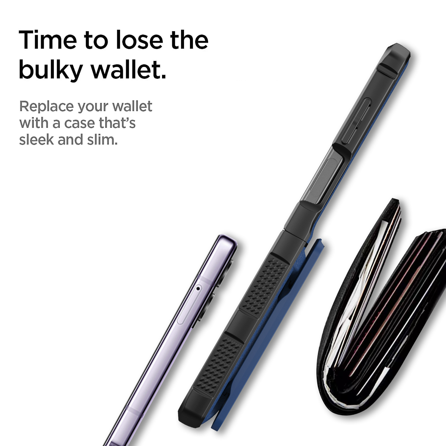 Armor voor Samsung Galaxy Z Flip 5 hoes, verwijderbare portemonnee, kaarthouder, glasfilm, zachte scharnierbescherming