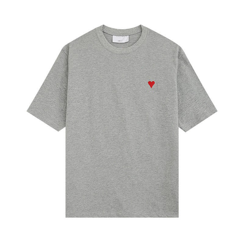 Summer T Shirts Designer Spring Summer Embroidered Heart T-shirt för män Kvinnor Runda nacke Märke Löst par T-shirt