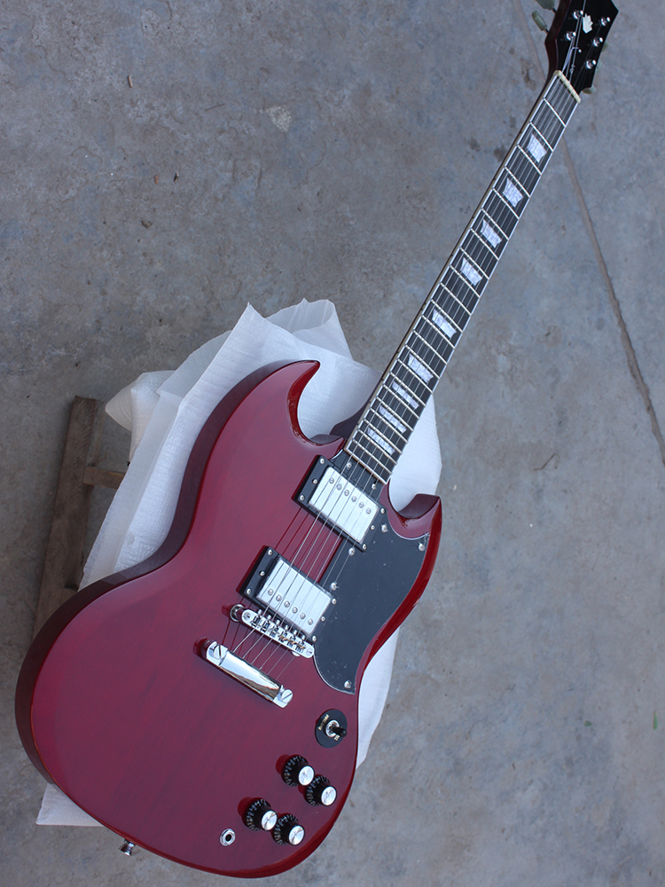 Burgundy G-400 High quality SG electric guitar, nickel chrome hardware hardware, two pickups, small pickup guard, in stock, fast shipping