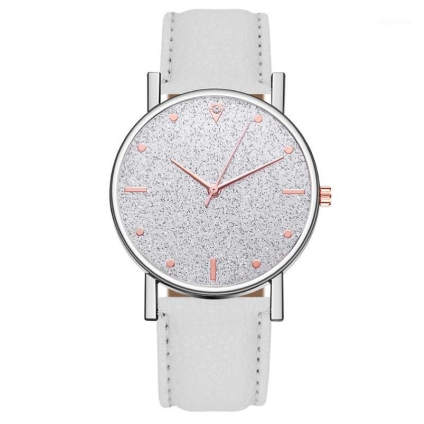 2020 Top Marke Hohe Qualität Strass Damen Damen Einfache Uhren Kunstleder Analog Quarz Armbanduhr Uhr Saat Gift1271M