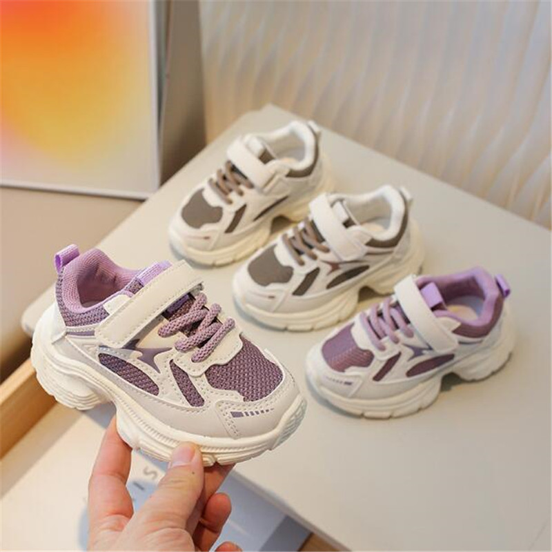 2024 Spring New Children`s Sports Shoes Breathable Mesh Fashionable Sneakers Little Girl Shoes Soft Sole Boys Trend Shoes