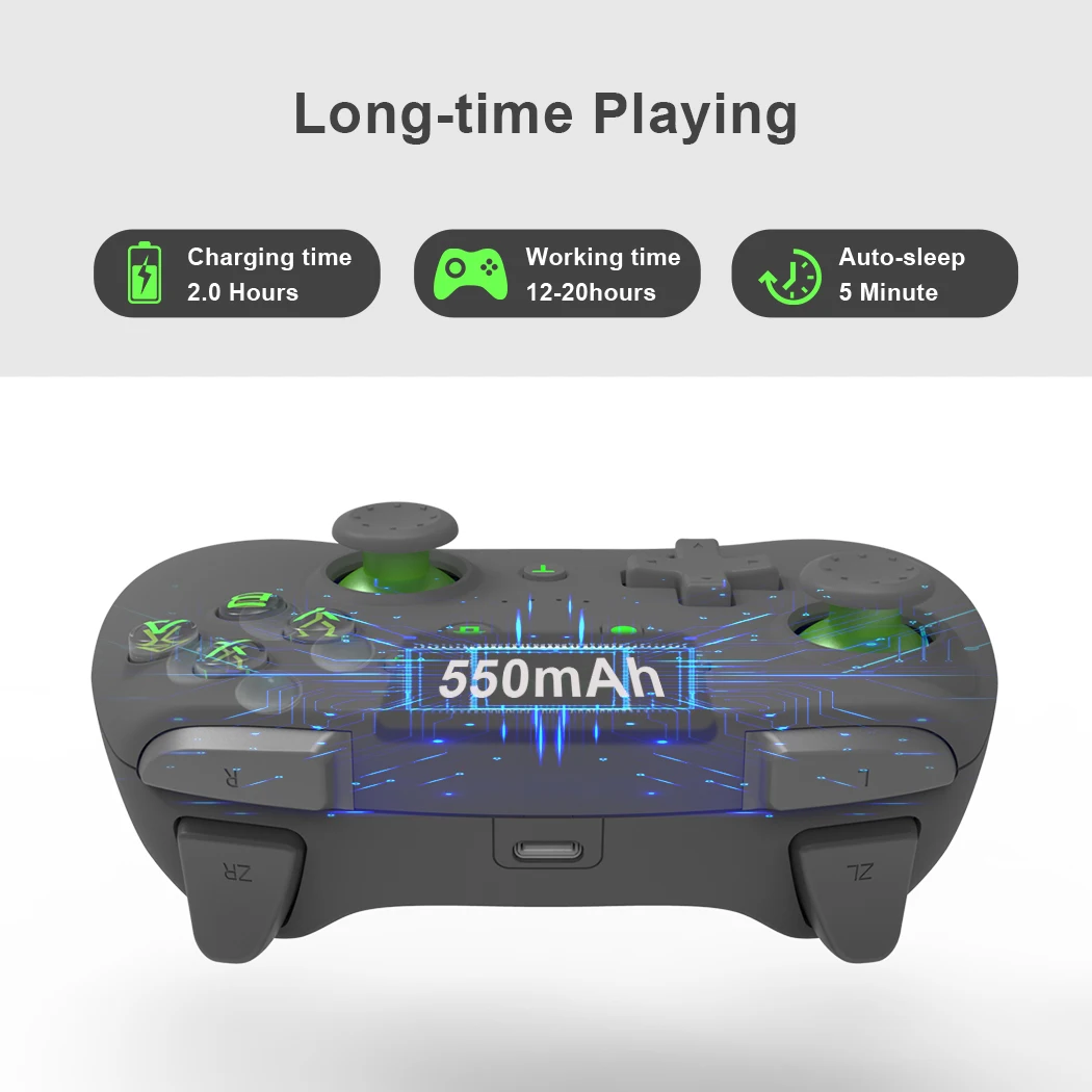 GamePads PXNゲームコントロールジョイスティックゲームコントローラー用Nintendoスイッチ用ワイヤレスBluetoothライト/Windows PC USBデータケーブルリモートNFC
