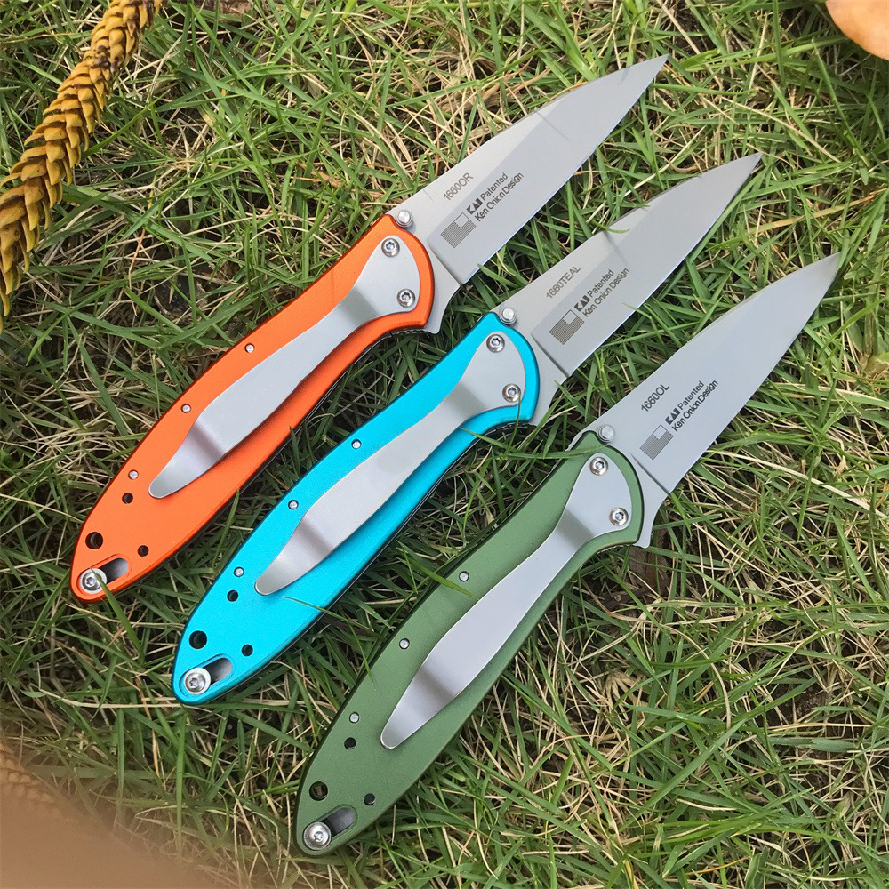 2023 KS 1660 Ken Onion Leek Assisted Flipper Folding Knifeステンレススチールポケットナイフが持ち運びが簡単な屋外狩猟キャンプ7800 7900 7500ナイフ