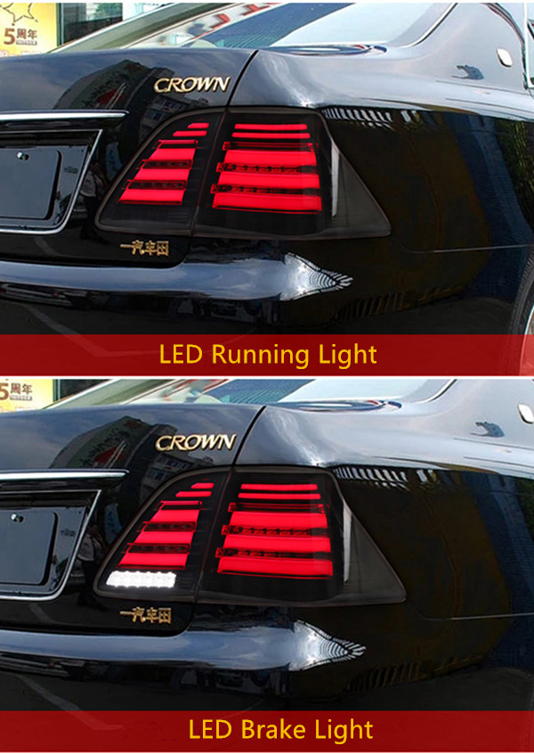 Toyota Crown Altis Car Taillight 2005-2009의 LED 회전 신호 테일 램프. 후방 브레이크 리버스 라이트 자동차 액세서리