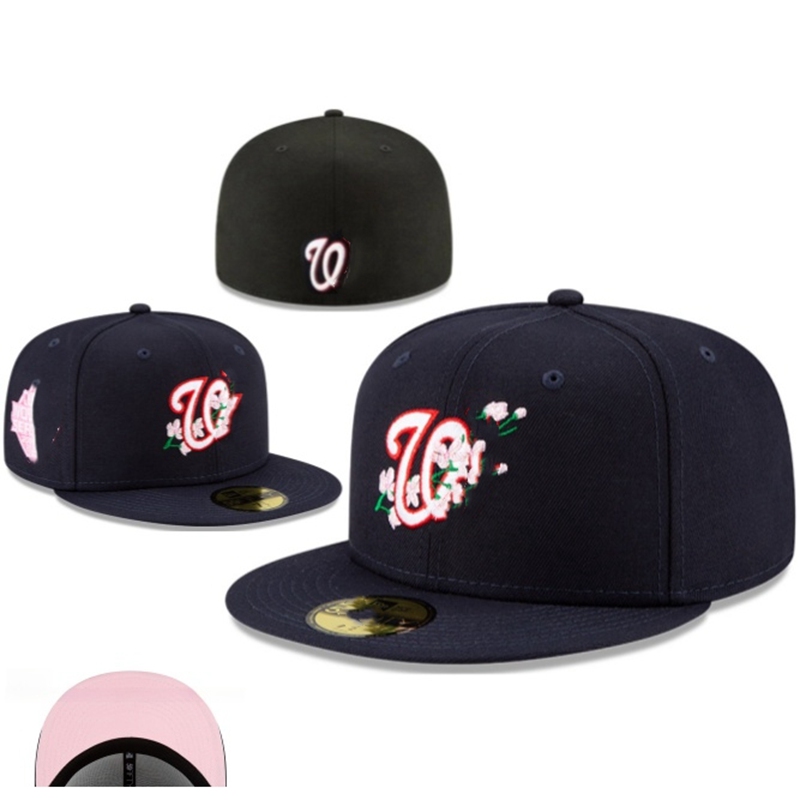 Hot equipado Snapbacks Baseball Cap Cherry Blossom Hat Hat Bucket México All Team Outdoor Sports Borderyer Stitch Heart Hustle Flowers New Era Cap Size 7-8