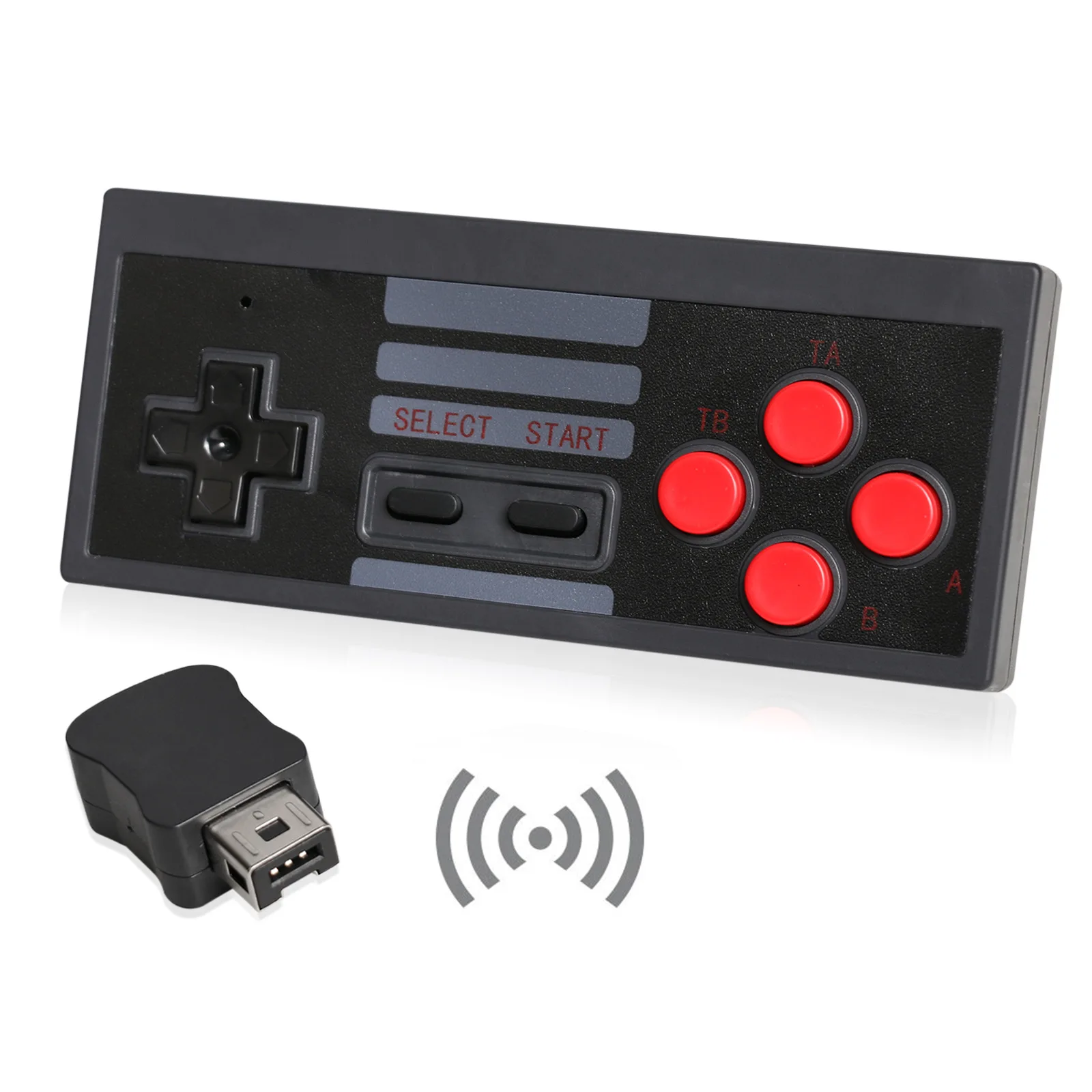 GamePads Ostent Wireless Controller + Mottagare Gamepad för Nintendo Nes Mini Classic Edition Famicom Mini Console