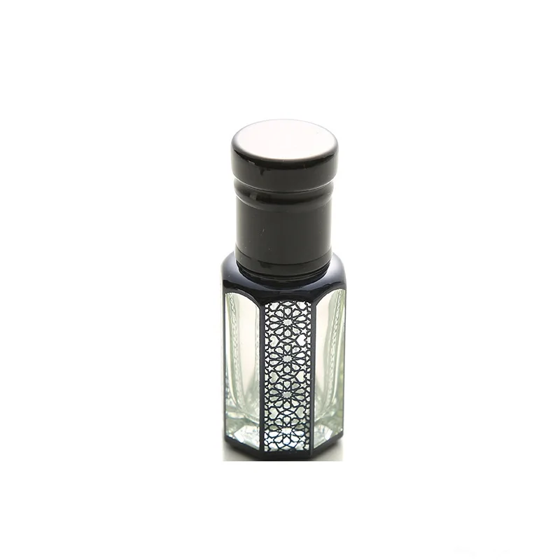 Bouteille 3ml 6ml 12ml vide noir Mini verre compte-gouttes flacons d'huile essentielle emballage cosmétique Essence émulsion bouteille de parfum 