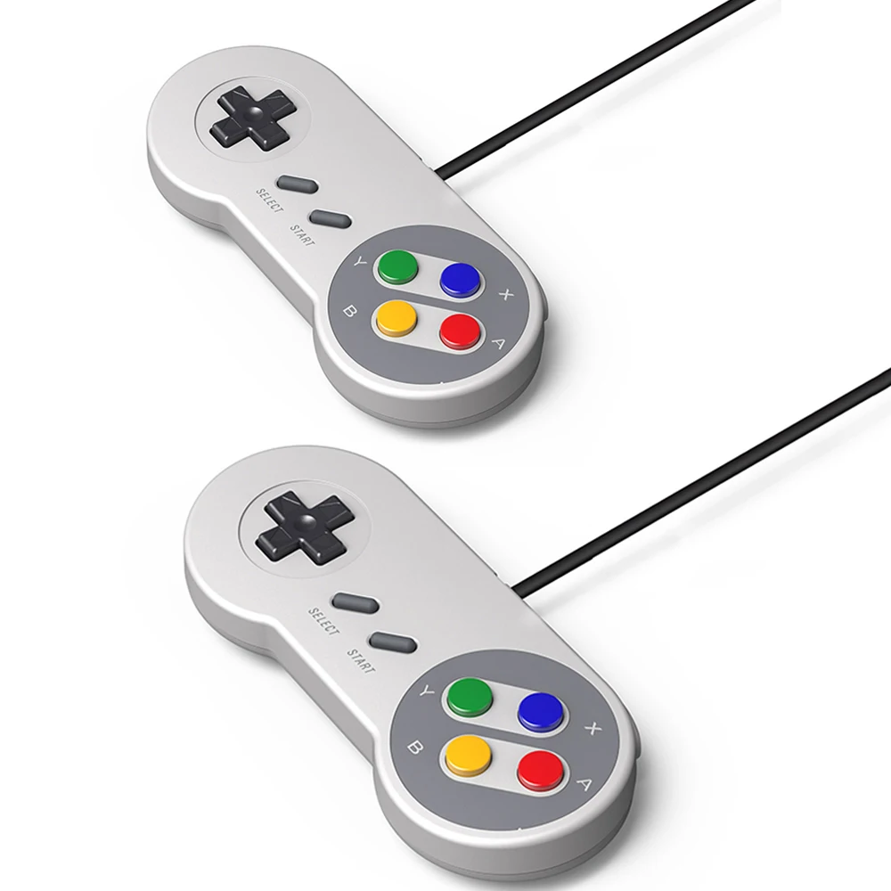 Manettes de jeu Contrôleur de jeu USB Contrôleur filaire Manette de jeu Contrôleur de manette pour Nintendo SNES Manette de jeu pour Windows PC Microsoft Game