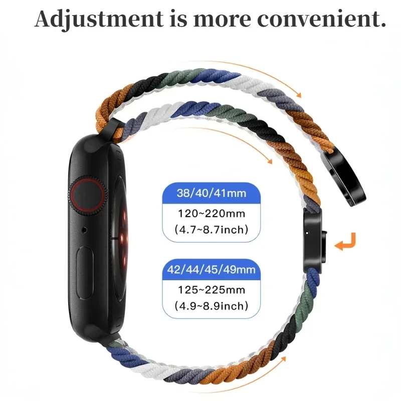 Bracelet tressé extensible compatible avec Huawei GT4 et Samsung Galaxy Watch 6, fermoir magnétique en nylon, bracelet sport 18 mm/20 mm/22 mm