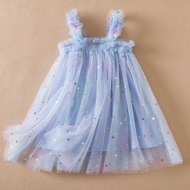 Girl's Dresses Toddler Baby Girl Dress Rainbow Sequins Tulle Tutu Vestidos 1-5 Y Kids Birthday Party Princess Set Infant Summer Sweet OutfitsL2402