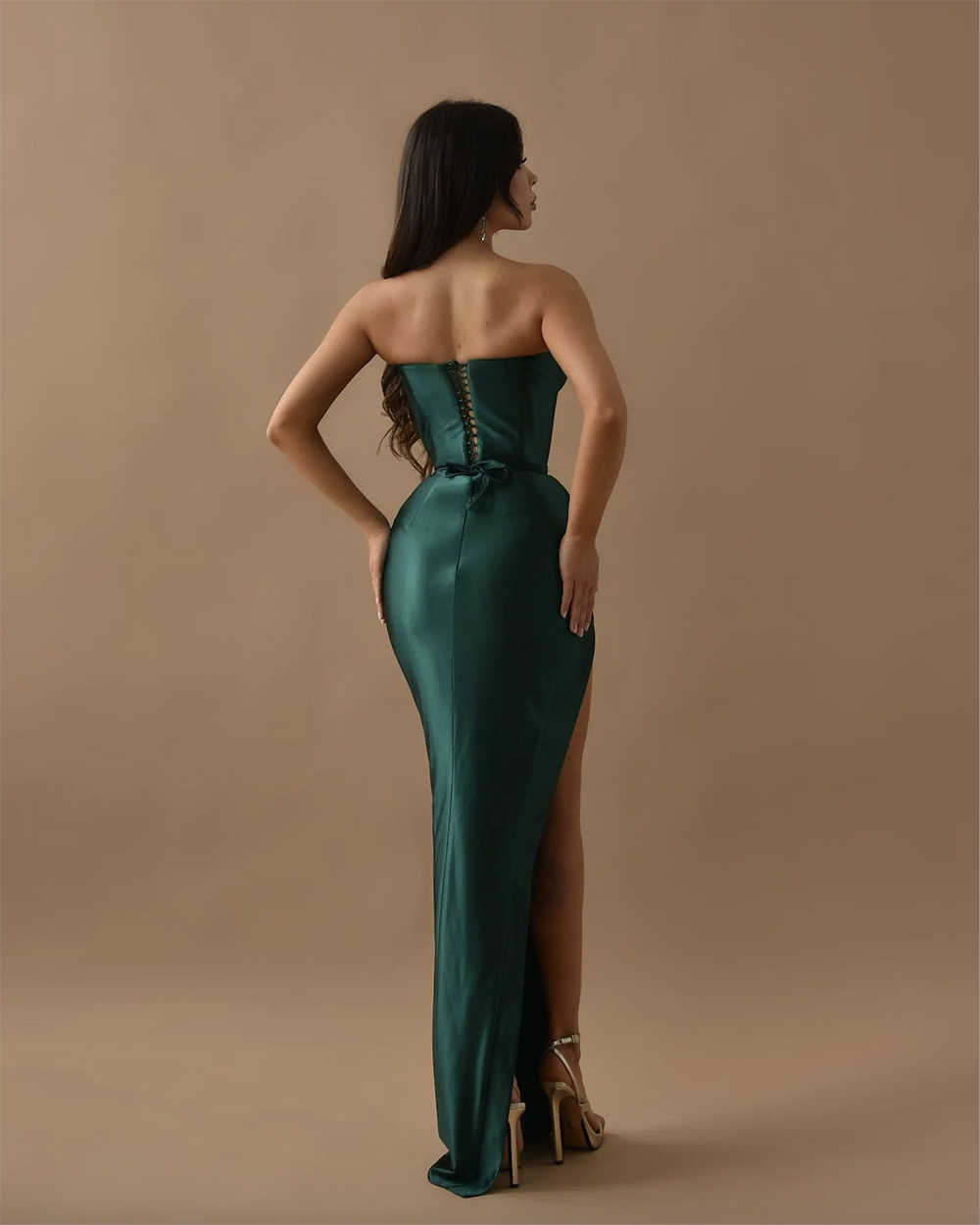Elegant Dark Green Prom Dresses Sweetheart Sheath Evening Dress Pleats Slit Formal Long Special Occasion Party dress
