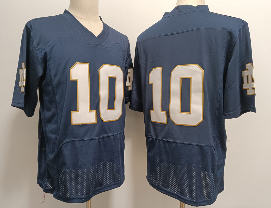 NCAA 10 Sam Hartman Notre Dame College Football Jerseys 7 Audric Estime 3 Joe Montana All Sichled Mens Hafdery