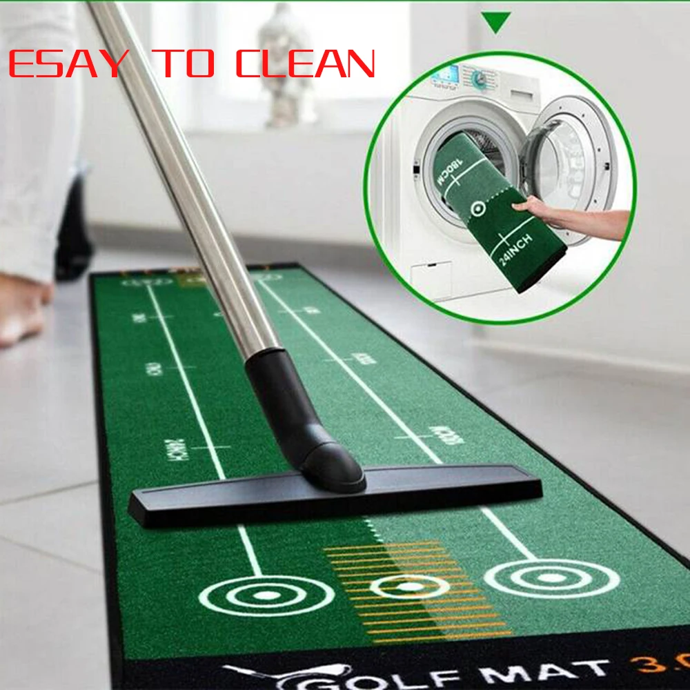 Tapete verde para treino de golfe, 50x300cm, equipamento interno para casa, escritório, mini tapete de treinamento de golfe, 3 tipos para escolher