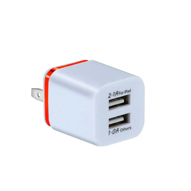 Chargeur mural haute vitesse 5V 2,1 a, adaptateur d'alimentation USB, pour iPhone 7 8 plus x 11 12 13 14, samsung xiaomi lg, prise de téléphone portable intelligent