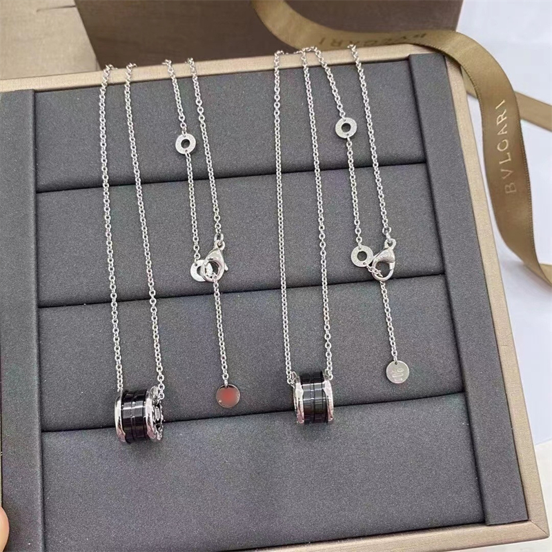 Luxury smycken halsband designer keramiskt par halsband bröllop gåva till dam med låda