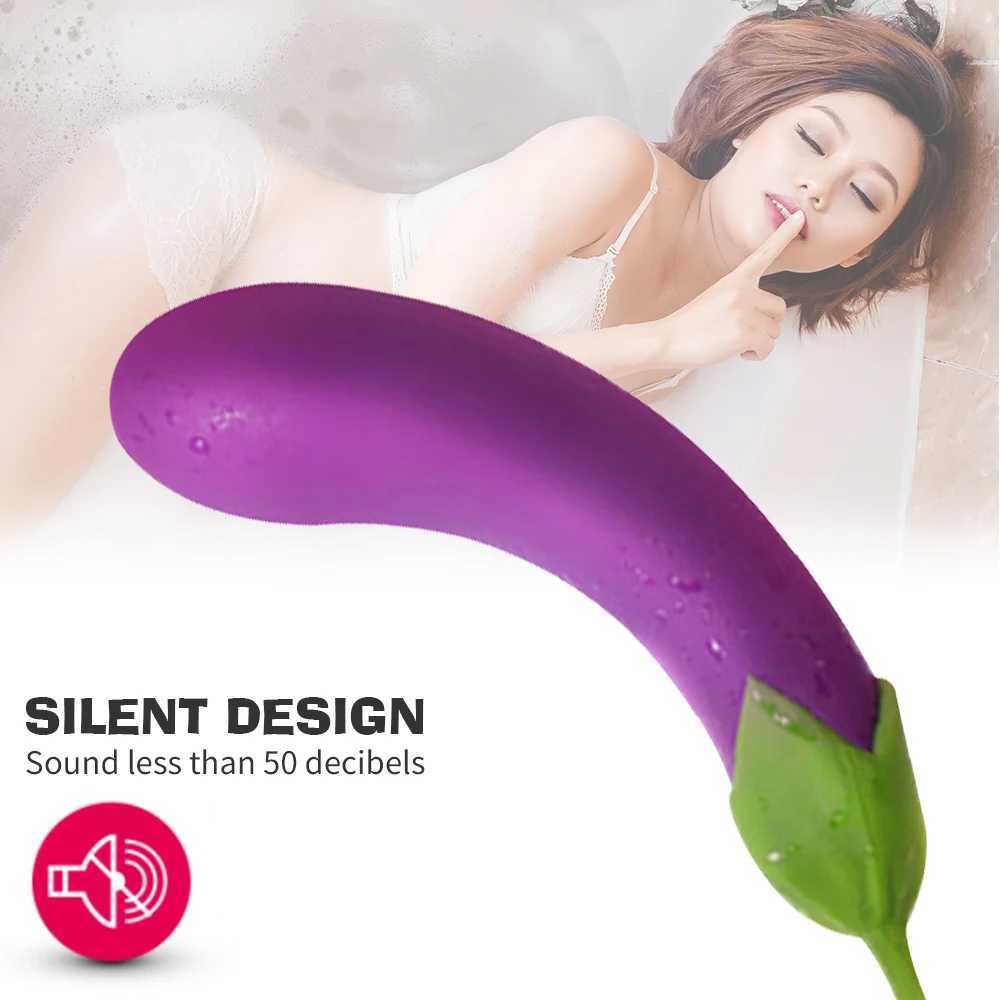 Vibratorer aubergine vibrator g-spot vagina stimulator kvinnlig onanator nippel klitoral massager dildo vibratorer fitta sex leksaker för kvinnor