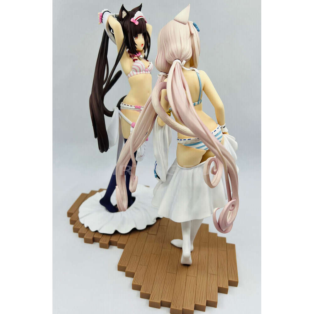 Anime manga 23 cm nekopara chocola vanilj 1/7 kigae ingen hitotoki plommon japansk anime pvc action figur leksak spel samlarobjekt modell docka