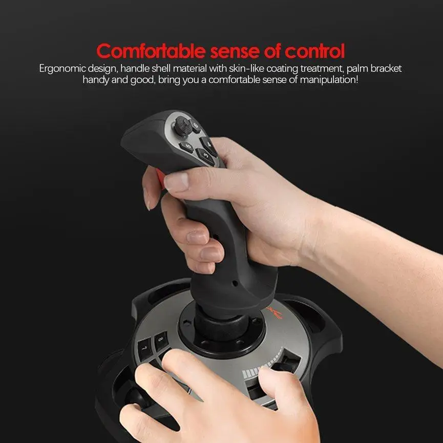 Joysticks PC Joystick Flight Simulator Gamepad Game Controller Buildin Vibration Motor för PXN2113 Desktop Computer Game Accessories