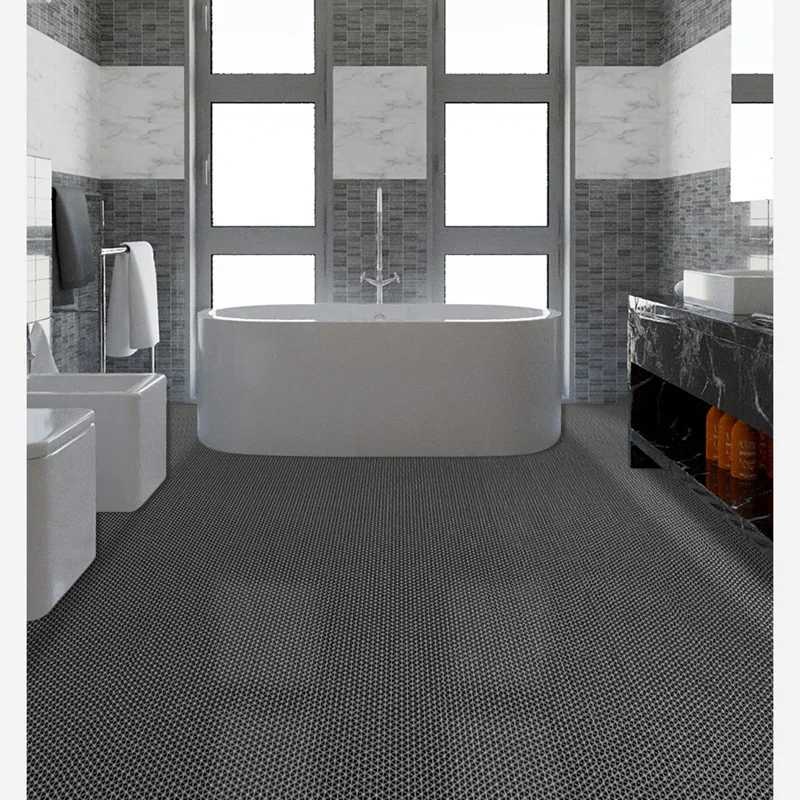 Bath Mats Bathroom Carpet Honeycomb Foot Mat Bathroom Anti-slip Mat Hotel Home Shower Room Bathtub Toilet Bathroom Accessories Set