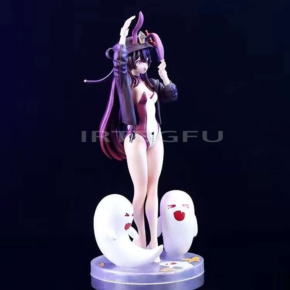 Anime Manga 24-27 Cm Hu Tao Bunny Beeldje Anime Meisje Pvc Action Figure Speelgoed Genshin Impact Game Standbeeld collectie Model Pop