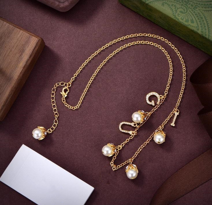 Colliers de perles en argent Sterling 925 pour femmes, collier de luxe de styliste, pendentif lettre, bijoux Vintage de haute qualité, nouvelle collection