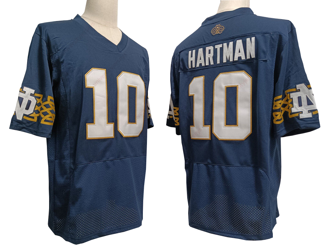 NCAA 10 Sam Hartman Notre Dame College Football Jerseys 7 Audric Estime 3 Joe Montana tous cousus broderie taille homme S-3XL