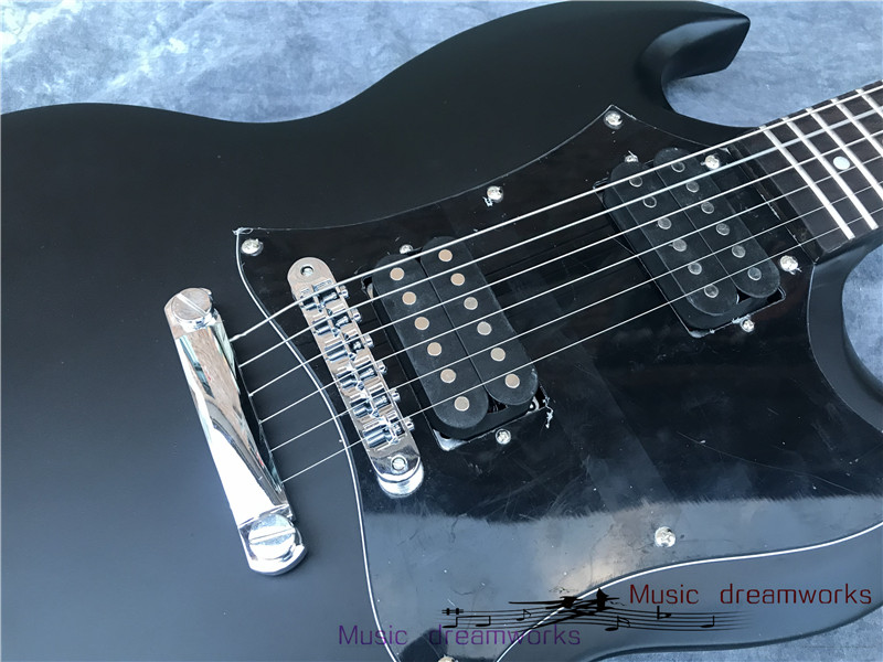 Black MATT G-400 High quality SG electric guitar, nickel chrome hardware, large pickup guard, in stock, fast shipping