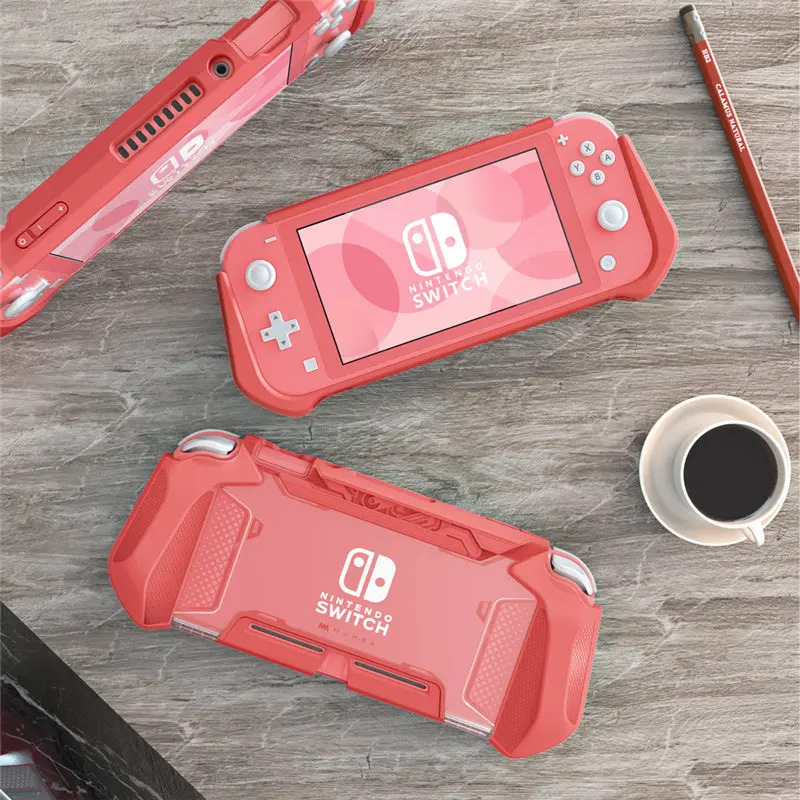 Fälle Mumba Grip Case für Nintendo Switch Lite Blade TPU Protective Tragbare Deckungsfallkasse kompatibel mit Switch Lite Console 2019