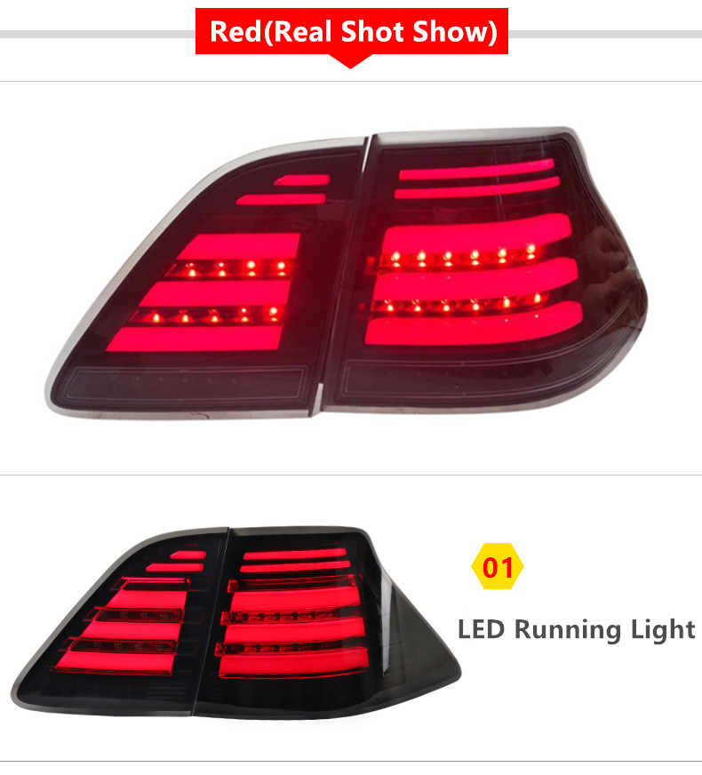 Toyota Crown Altis Car Taillight 2005-2009의 LED 회전 신호 테일 램프. 후방 브레이크 리버스 라이트 자동차 액세서리