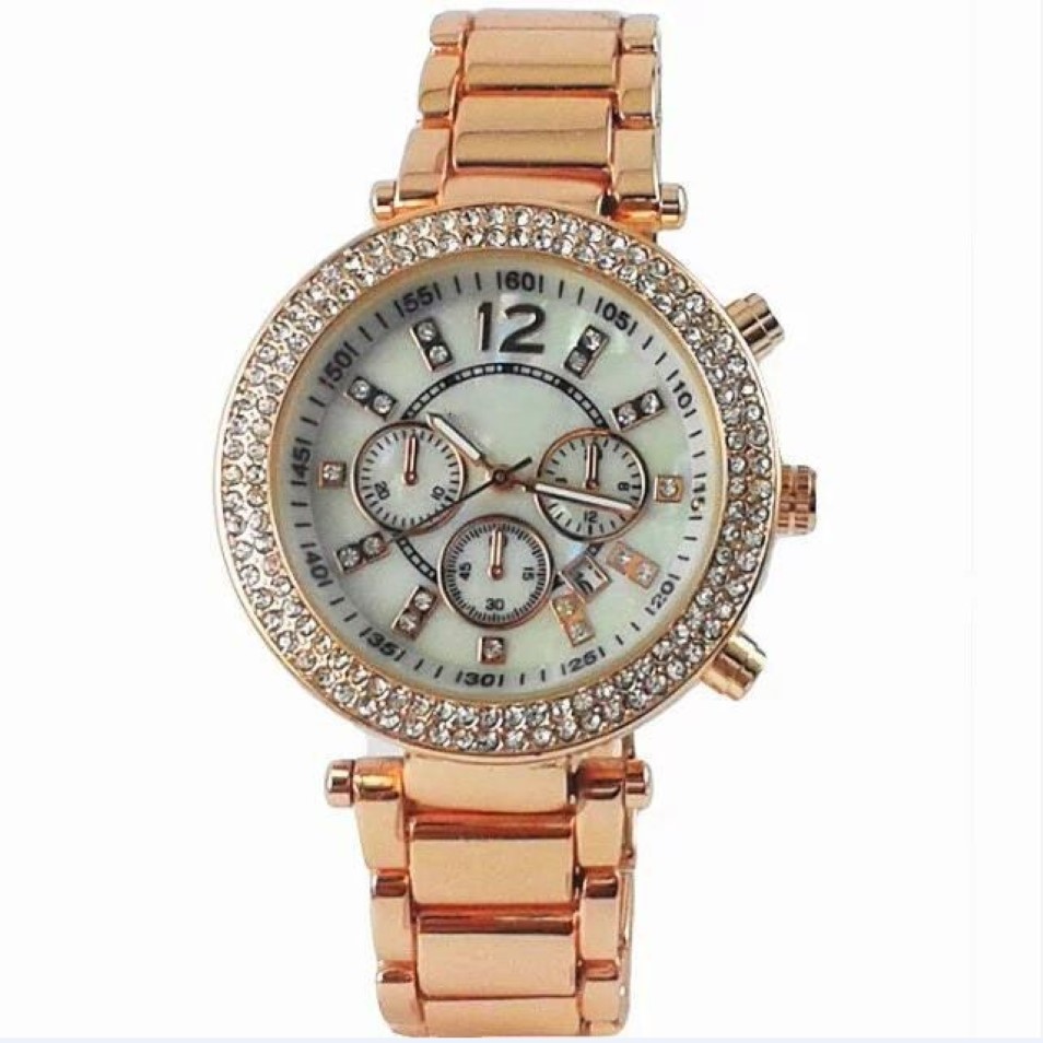 20% off Top 10 M brand diamond Japan movement quartz wrist Gold stainless steel Relojes Business fashion Men women Top quality wri310W