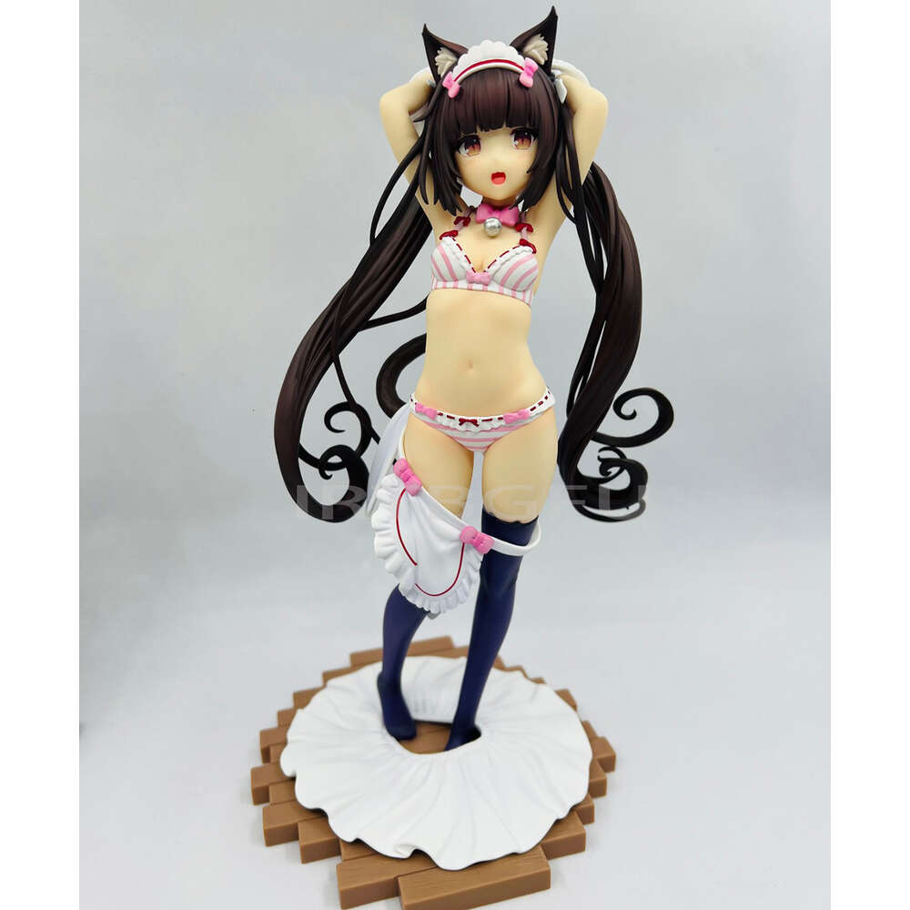 Anime manga 23 cm nekopara chocola vanilj 1/7 kigae ingen hitotoki plommon japansk anime pvc action figur leksak spel samlarobjekt modell docka