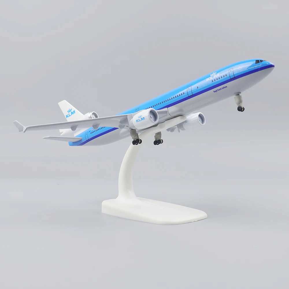 Flygplan Modle Metal Airplane Model 20cm 1 400 Holland McDonnell Douglas Metal Replica Alloy Material med landningsutrustning Collectible Toy Gift