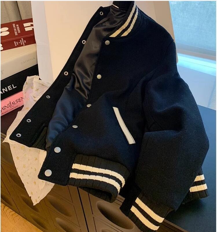 Женские пальто-бомберы Harajuku Varsity Бейсбольная куртка Женская осенняя одежда