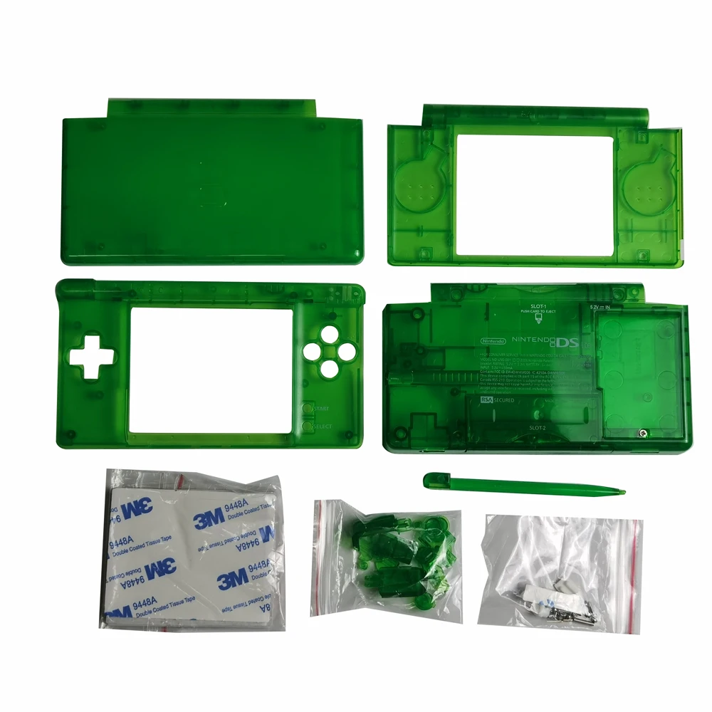 Случаи прозрачные белые/ черные корпус корпуса полная замена набора для Nintendo DS Lite для обложки корпуса Game Console NDSL