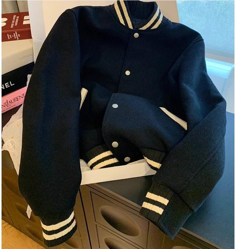 Женские пальто-бомберы Harajuku Varsity Бейсбольная куртка Женская осенняя одежда