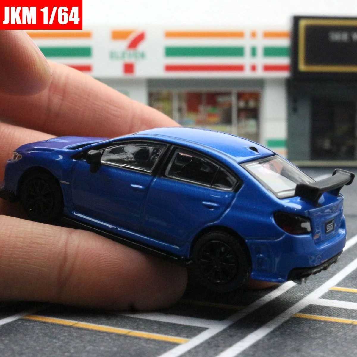 Druckguss-Modellautos 1/64 Subaru STI Racing Miniaturmodell-Spielzeugauto Druckguss-Metalllegierung 1 64 JKM Premium 3 Fahrzeug-Freilauf-Sammlungsgeschenk