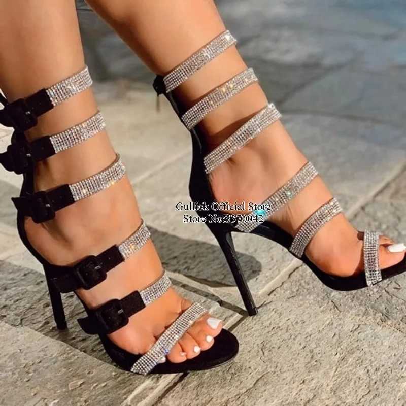 black_gladiator_heels_rhinestone_multi_buckles_stiletto_heel_sandals