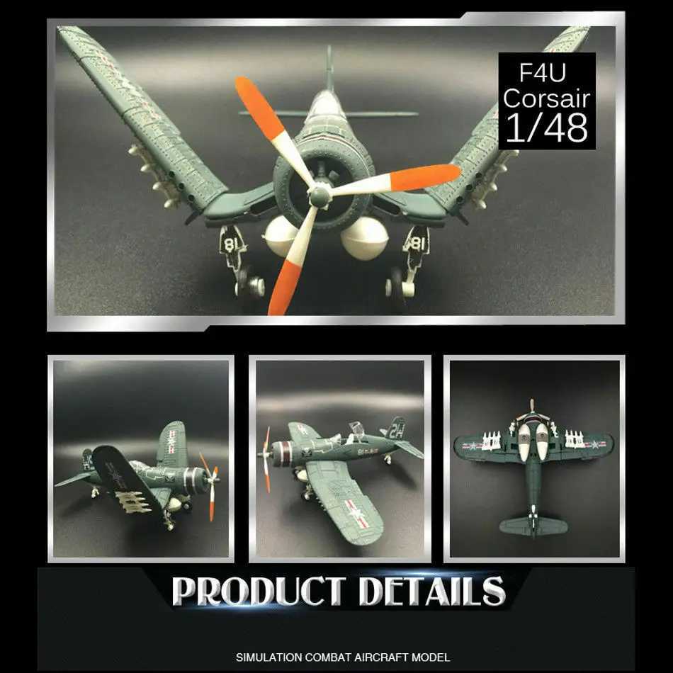 Aircraft Modle 1/48 scale World War US NAVY F4U Corsair Fighter Plastic Aircraft Airplane Assembly Model Airplane Random Color