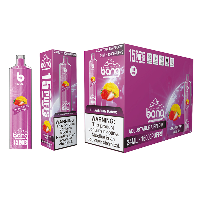 Original Bang XXL NT15000 Puff 15K Disposable E-cigarettes Bang Vapes 15000 Puffs Mesh Coil Rechargeable Bar Adjustable Airflow vs Shisha Hookah Vaper