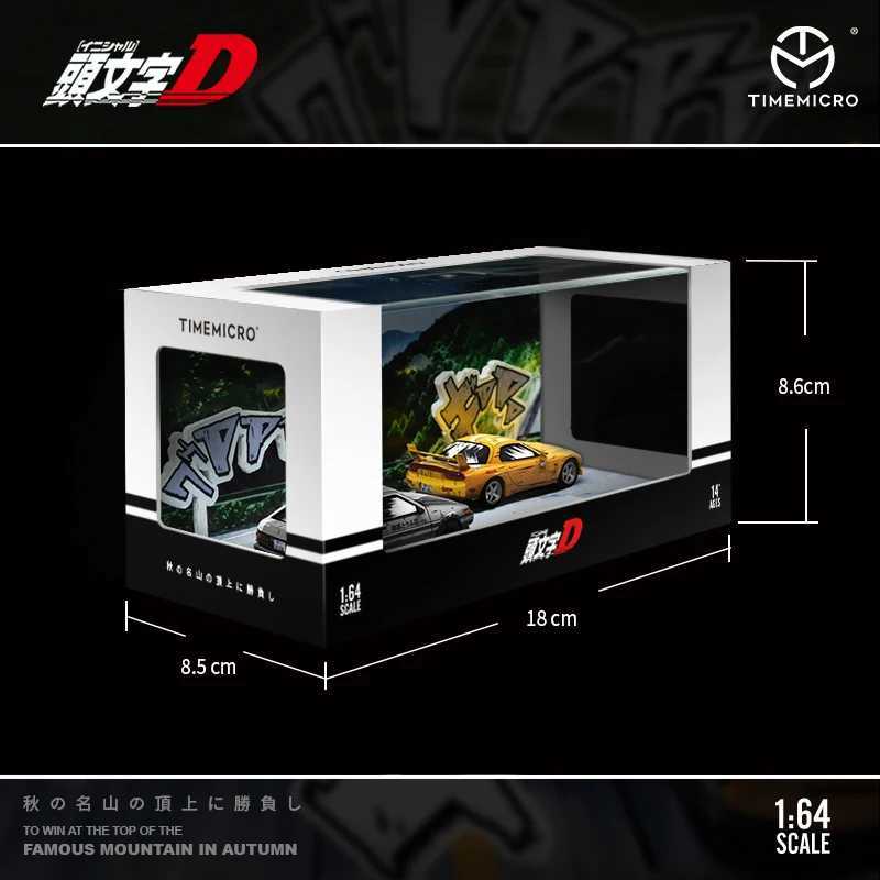 Diecast Model Cars TIME MICRO 1 64 Initial D cartoon painting AE86 Mazda RX-7 Diecast Model Car